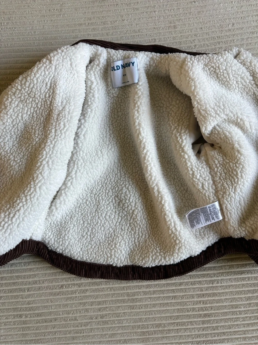 Old Navy Brown Corduroy Sherpa-Lined Kids Jacket